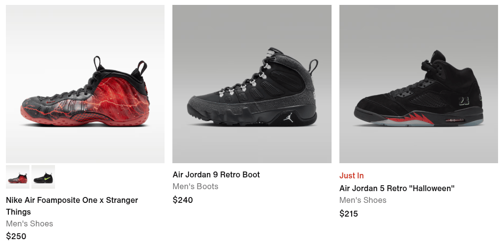 Nike retro Halloween collection