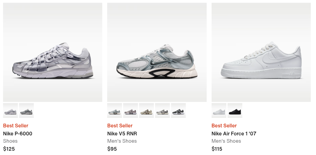 Nike men's featured shoes