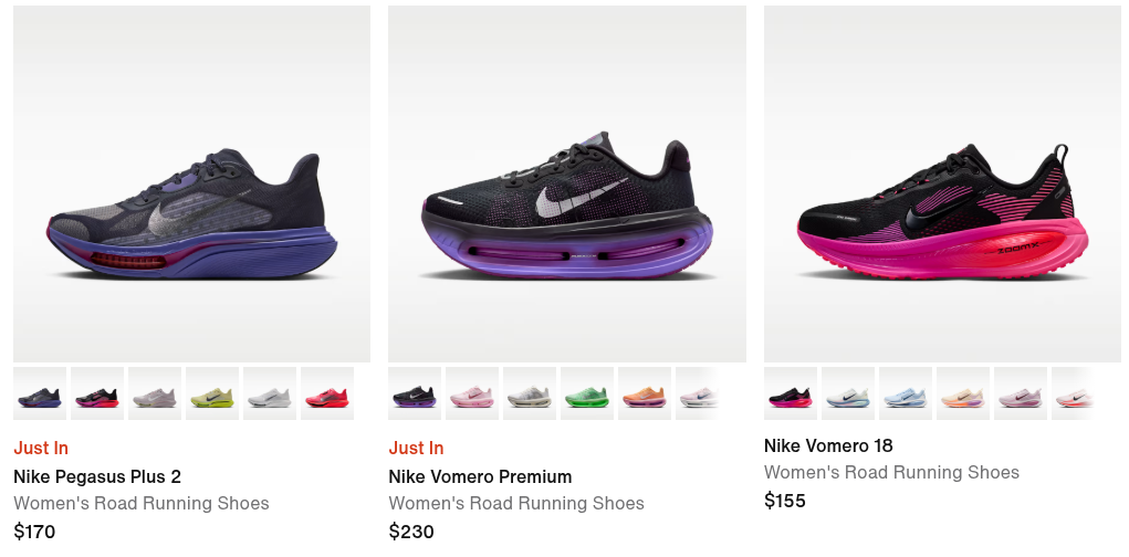 Nike women's featured shoes