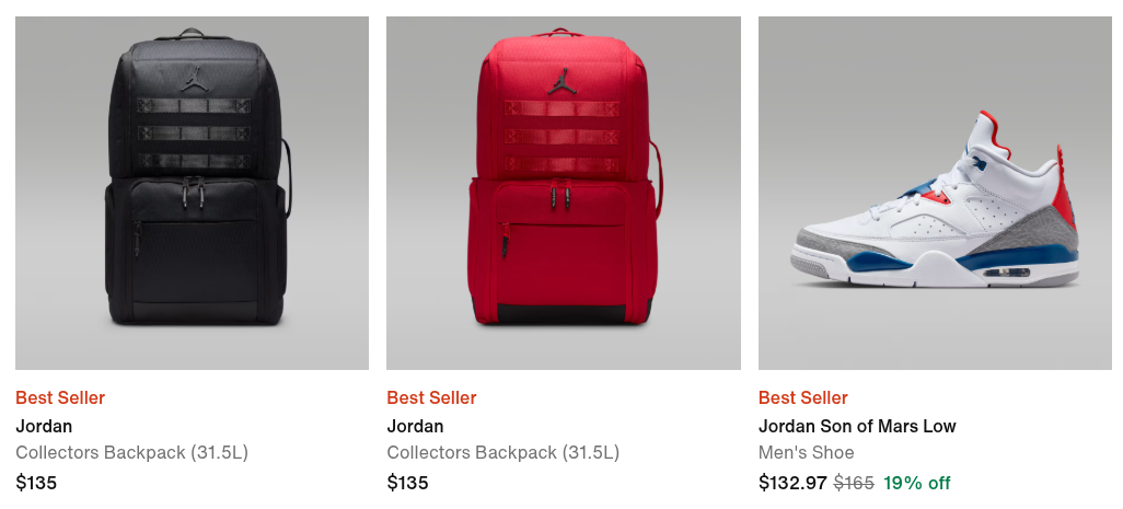 Jordan best sellers