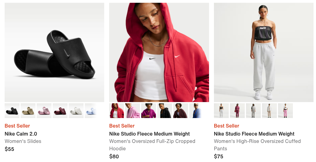 Nike women's recovery sandals and styles