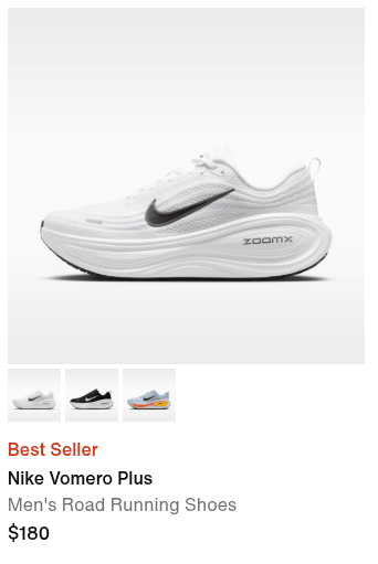 Nike Vomero Plus men's road running shoes