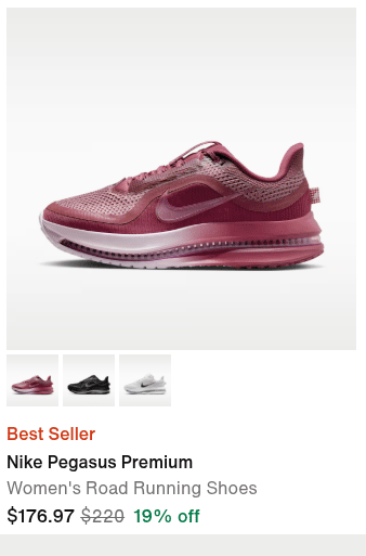Nike Pegasus Premium women's road running shoes
