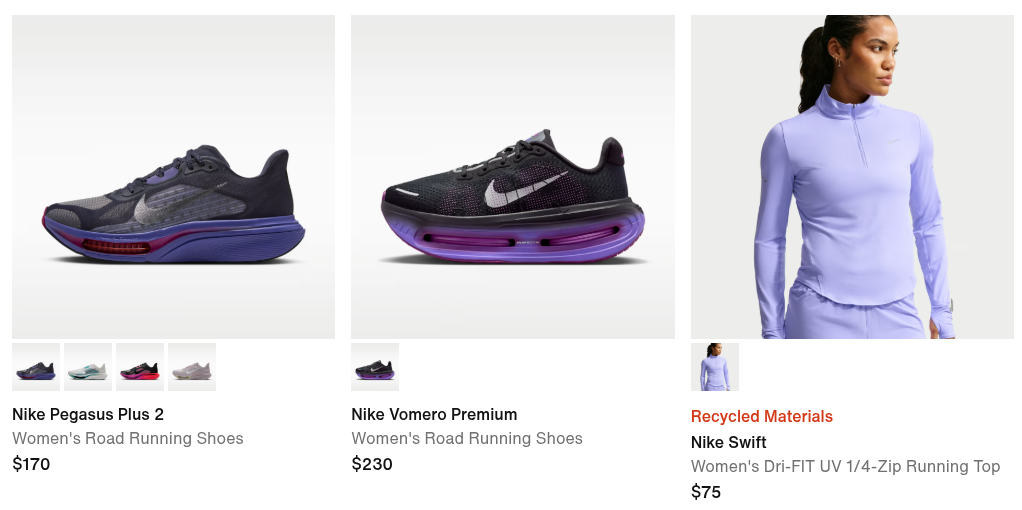Nike latest styles
