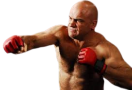 Bas Rutten demonstrating his legendary striking power
