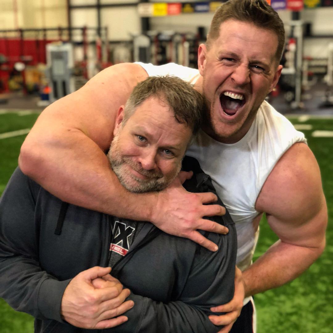 Brad Arnett with JJ Watt