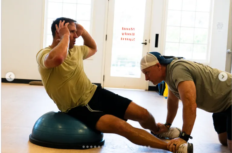 Drew Brees BOSU ball training with Todd Durkin