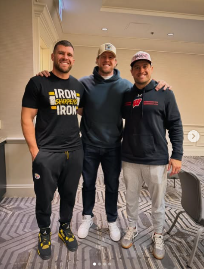 The Watt brothers — TJ, JJ, and Derek — together off the field